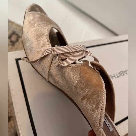 Tabitha Simmons Helene Blush Velvet Heeled Sandals EU 39.5 (Would fit US sz 9) - Picture 5 of 10